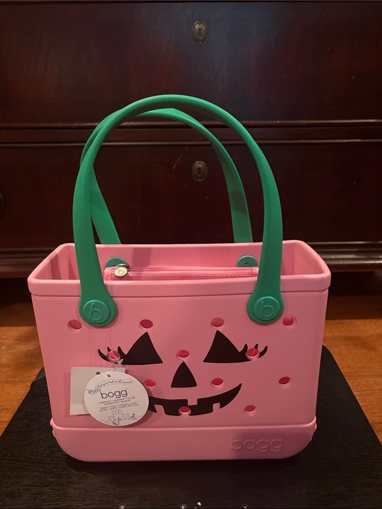 BOGG BAG Handbags - BOGG BAG Pink Mini Tote with Green Handles